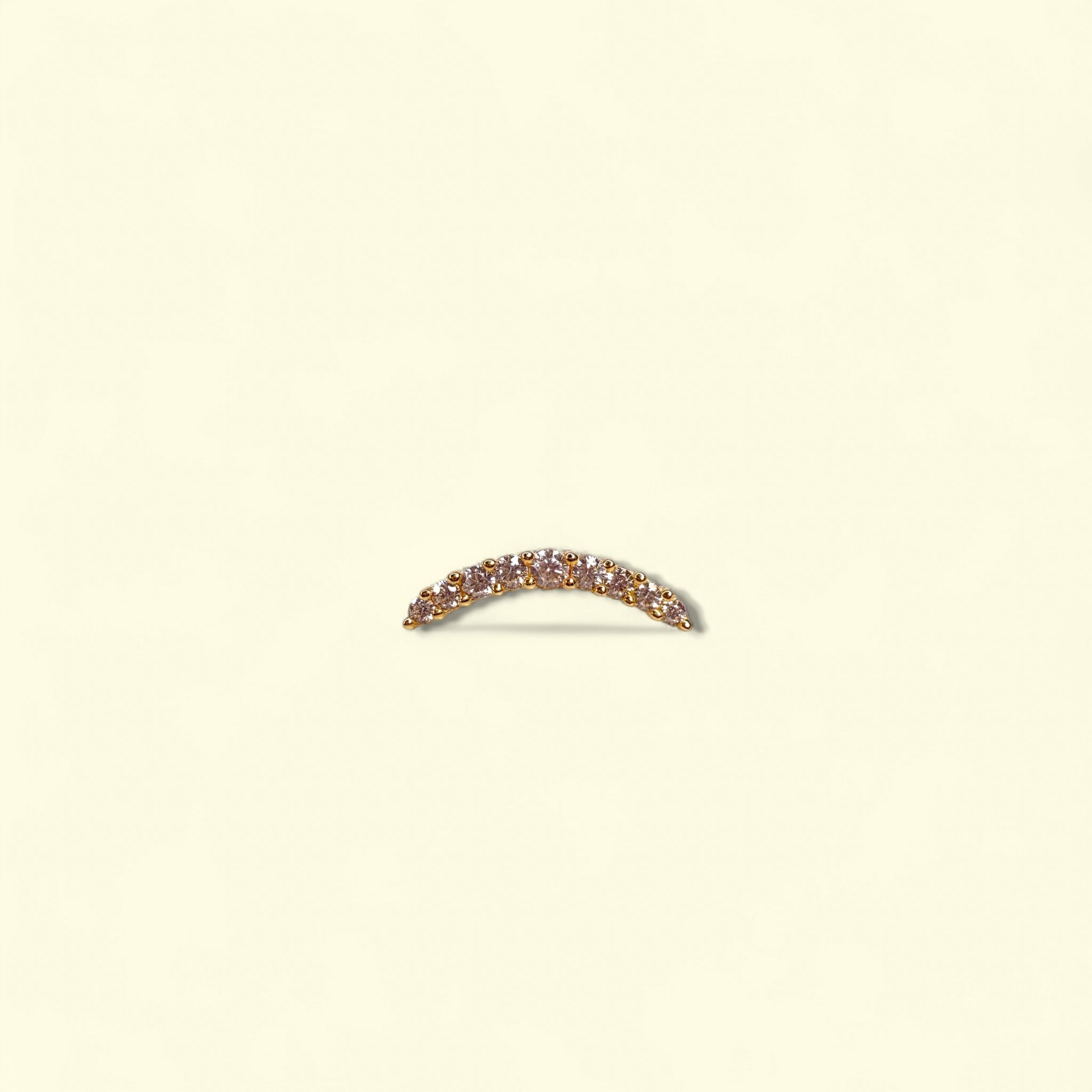 Cluster minimal in oro giallo 14k e zirconi