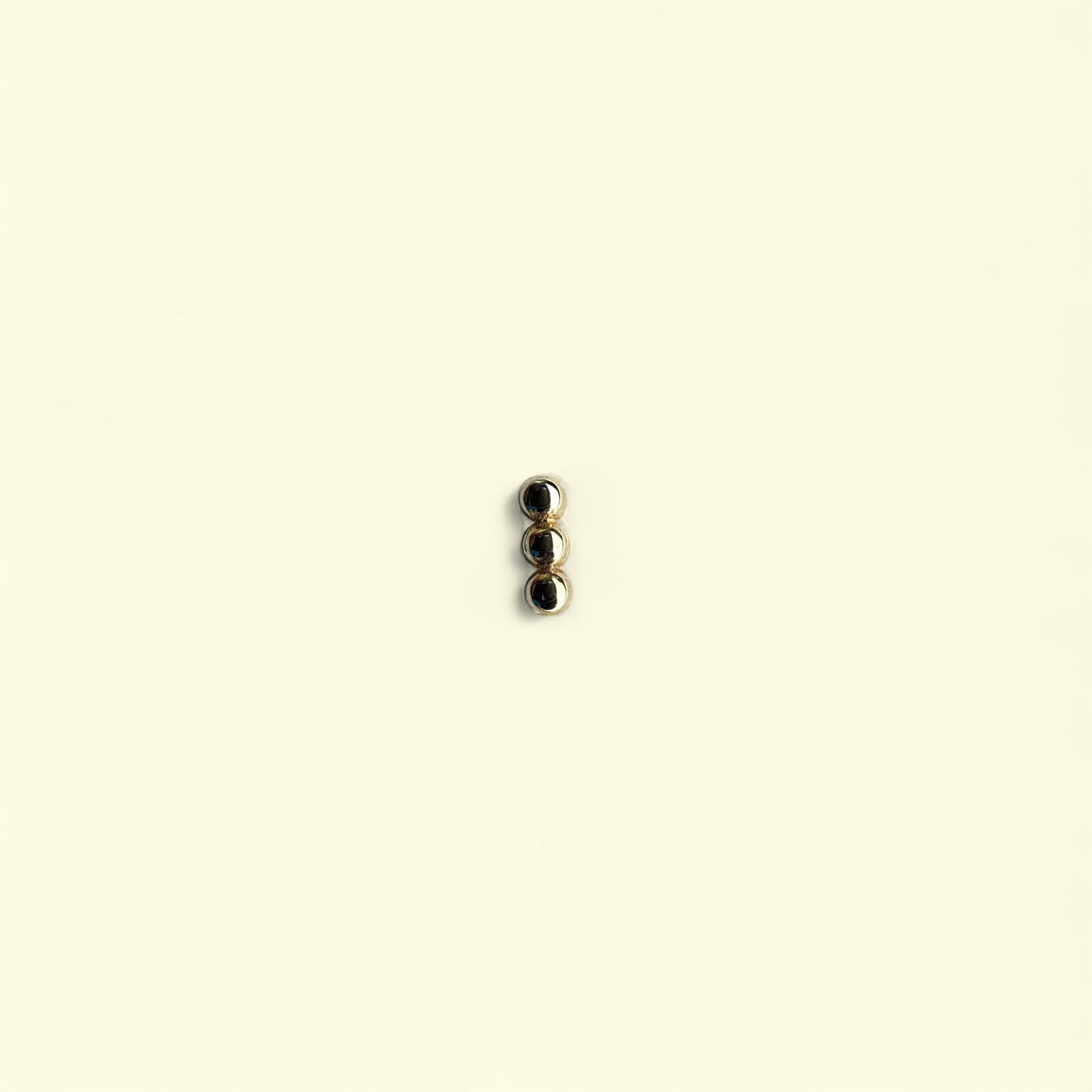 Terminale con sfere in oro giallo 14k