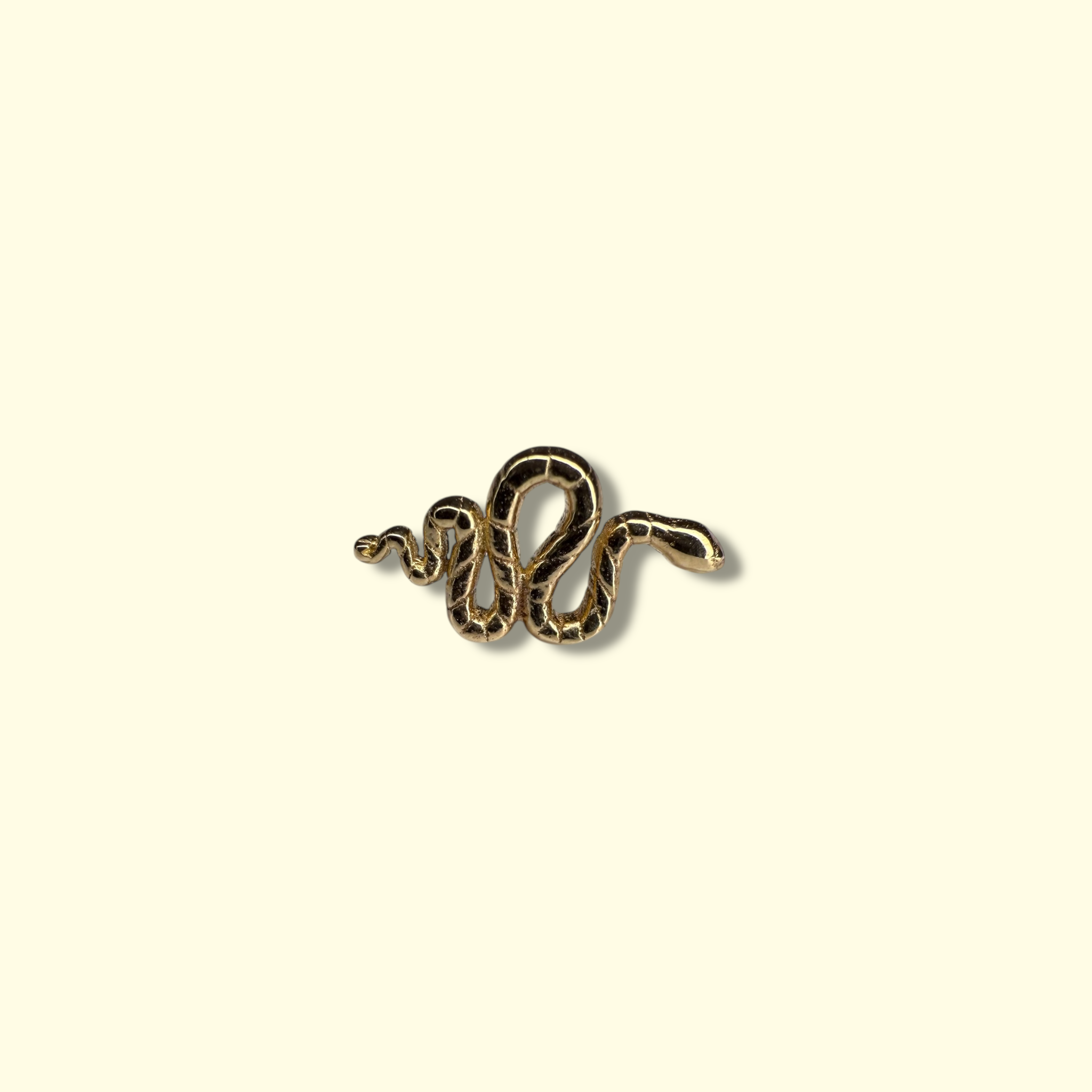 Terminale serpente in oro giallo 14k