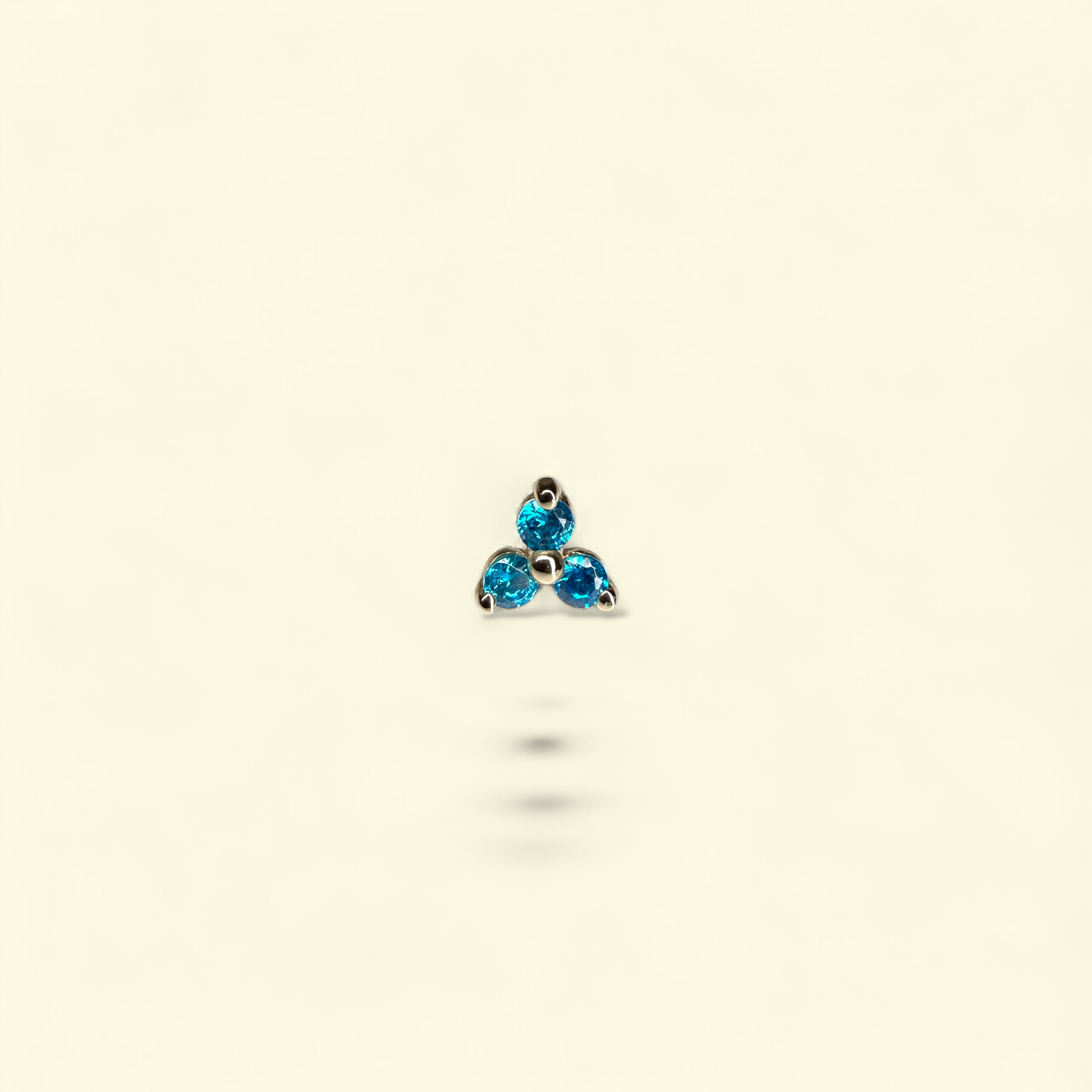 Trinity in oro giallo 14k con zirconi