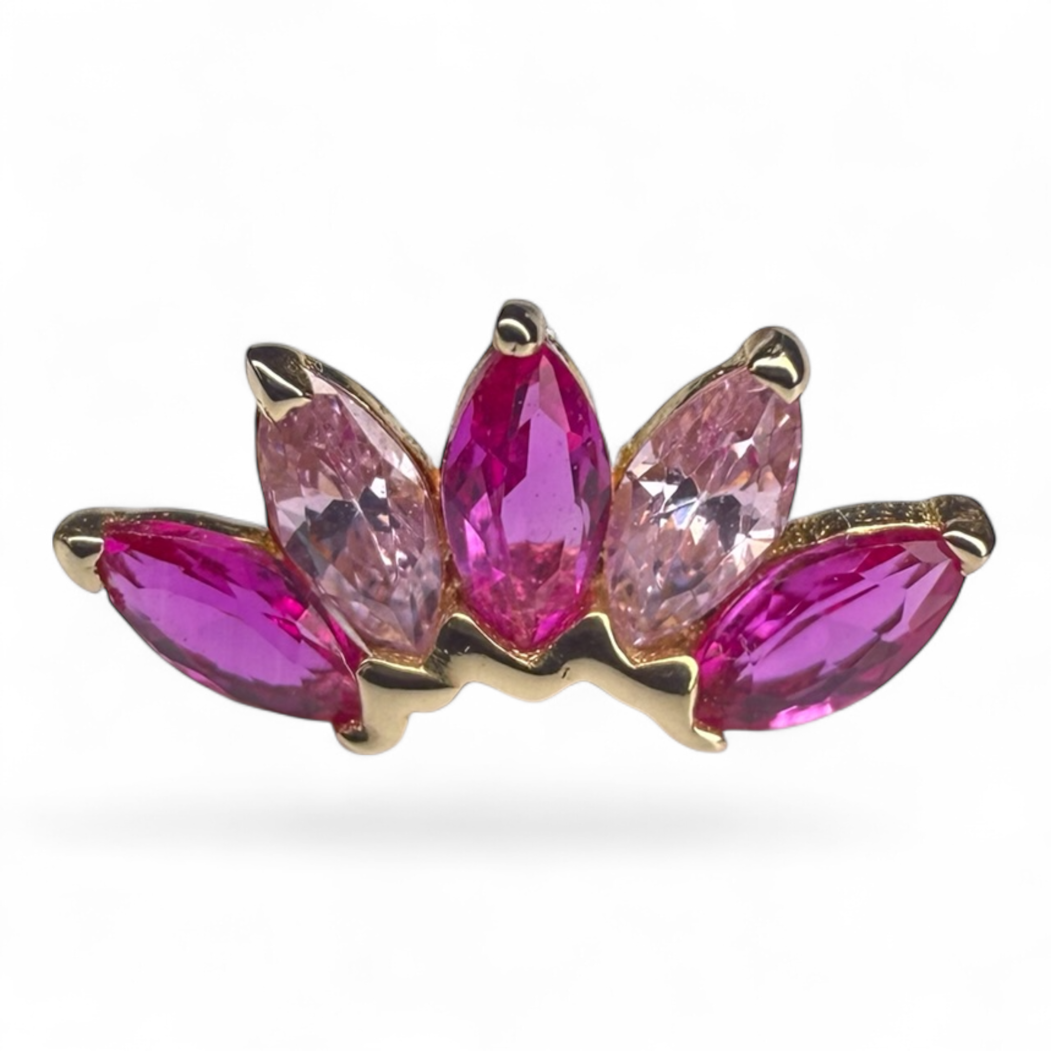 Terminale in Oro 14K con Zirconi – Ventaglio Marquise