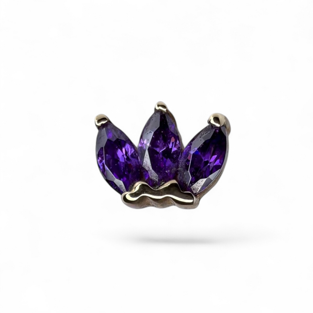 Terminale Oro 14K Marquise Trio