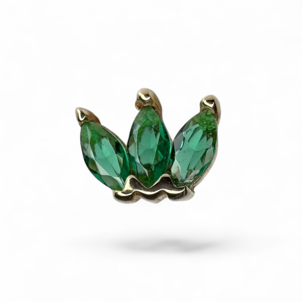 Terminale Oro 14K Marquise Trio