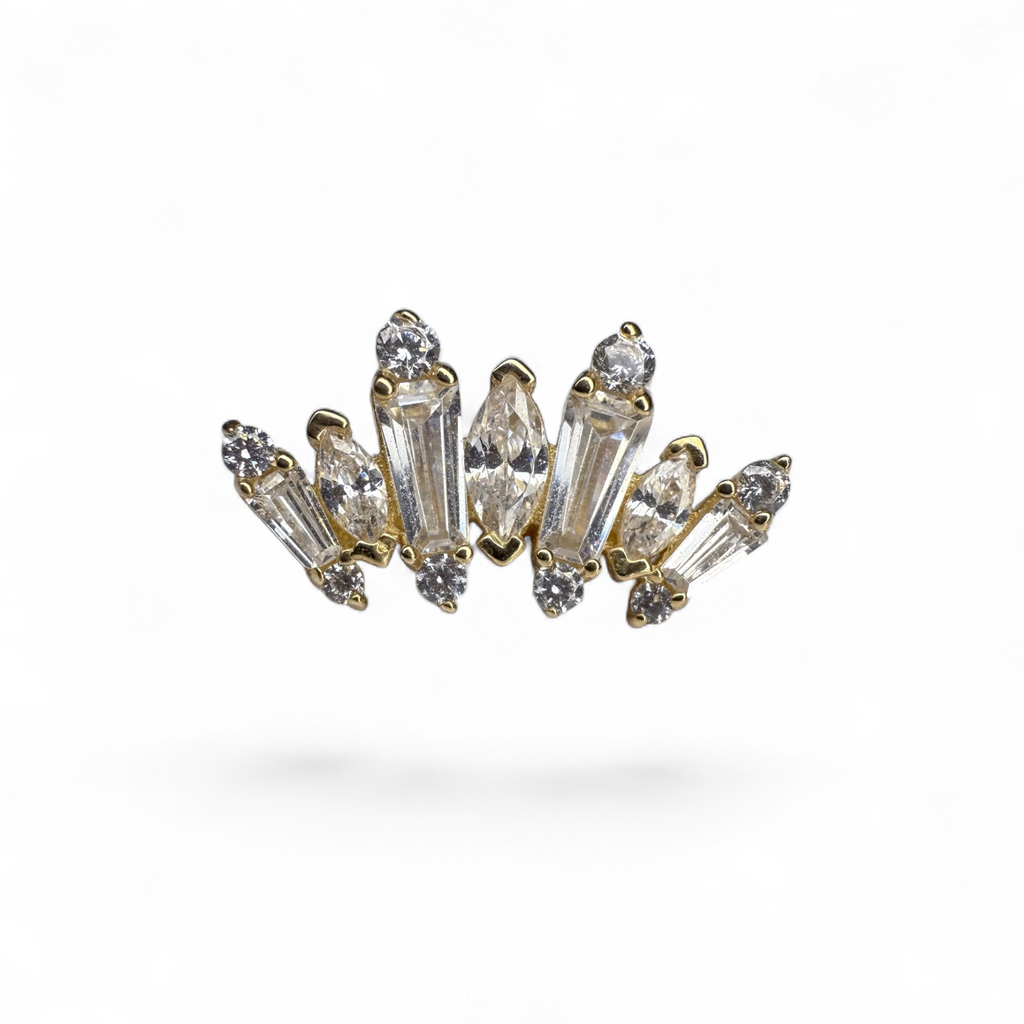 14k yellow gold pug-shaped terminal