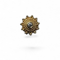 Terminale Oro 14K Sunburst con Punto Luce