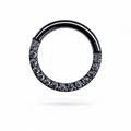 Clicker in titanio con zirconi pavé frontali – Aveline