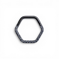 Clicker esagonale in titanio con zirconi pavé – Kaelis