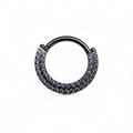 Clicker in titanio con doppio pavé di zirconi – Virelle
