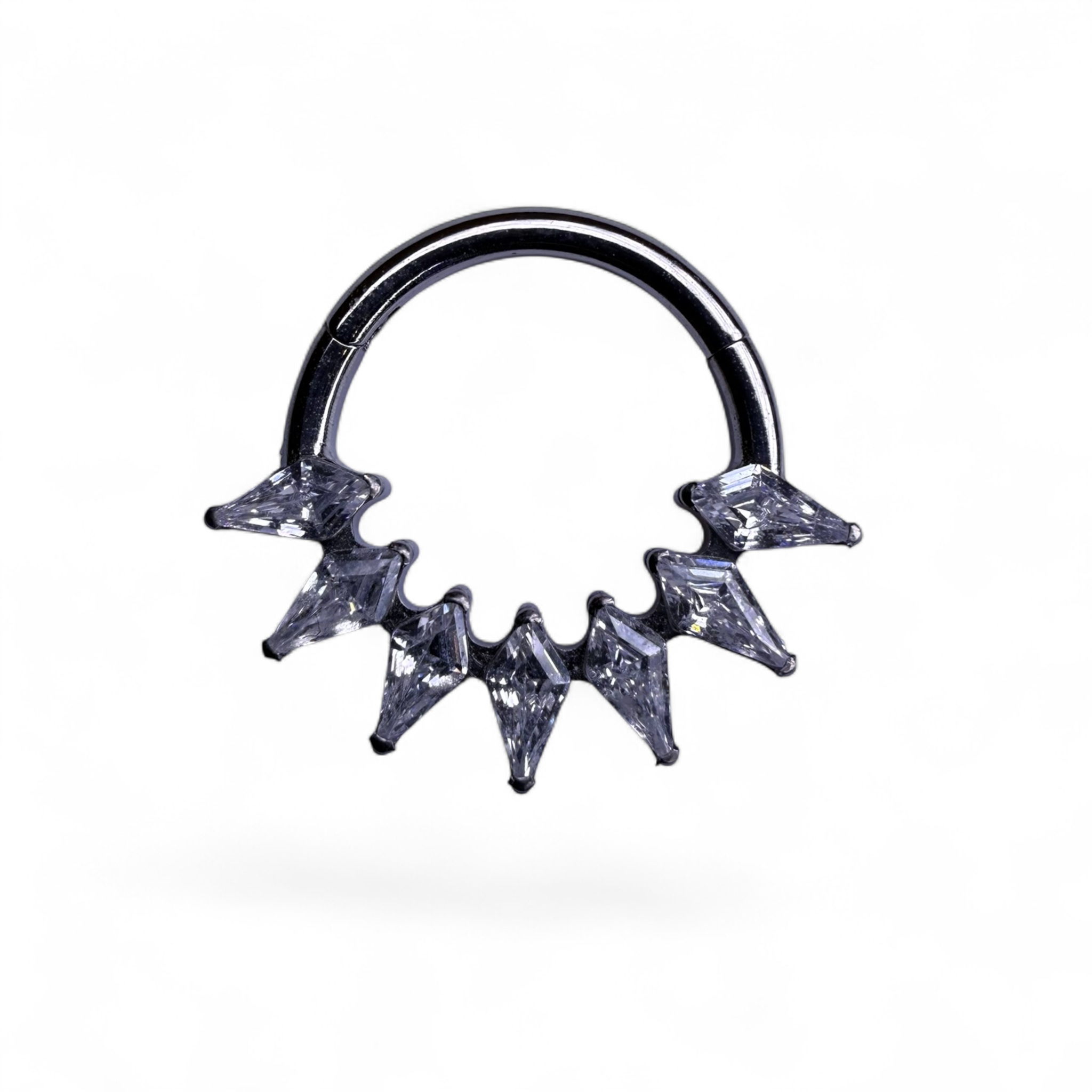 Clicker in titanio con zirconi spike a ventaglio – Zafyra