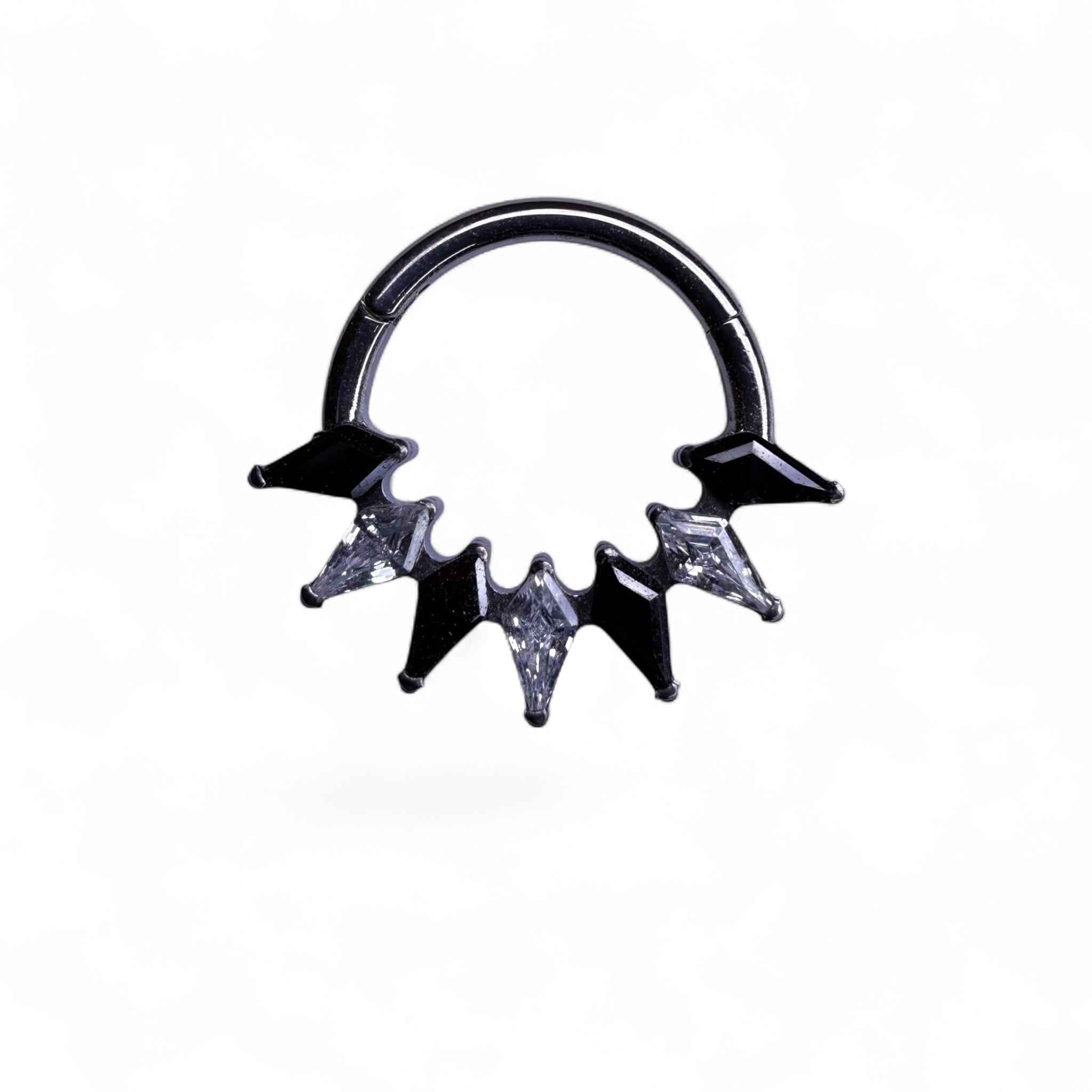 Clicker in titanio con zirconi spike a ventaglio – Zafyra
