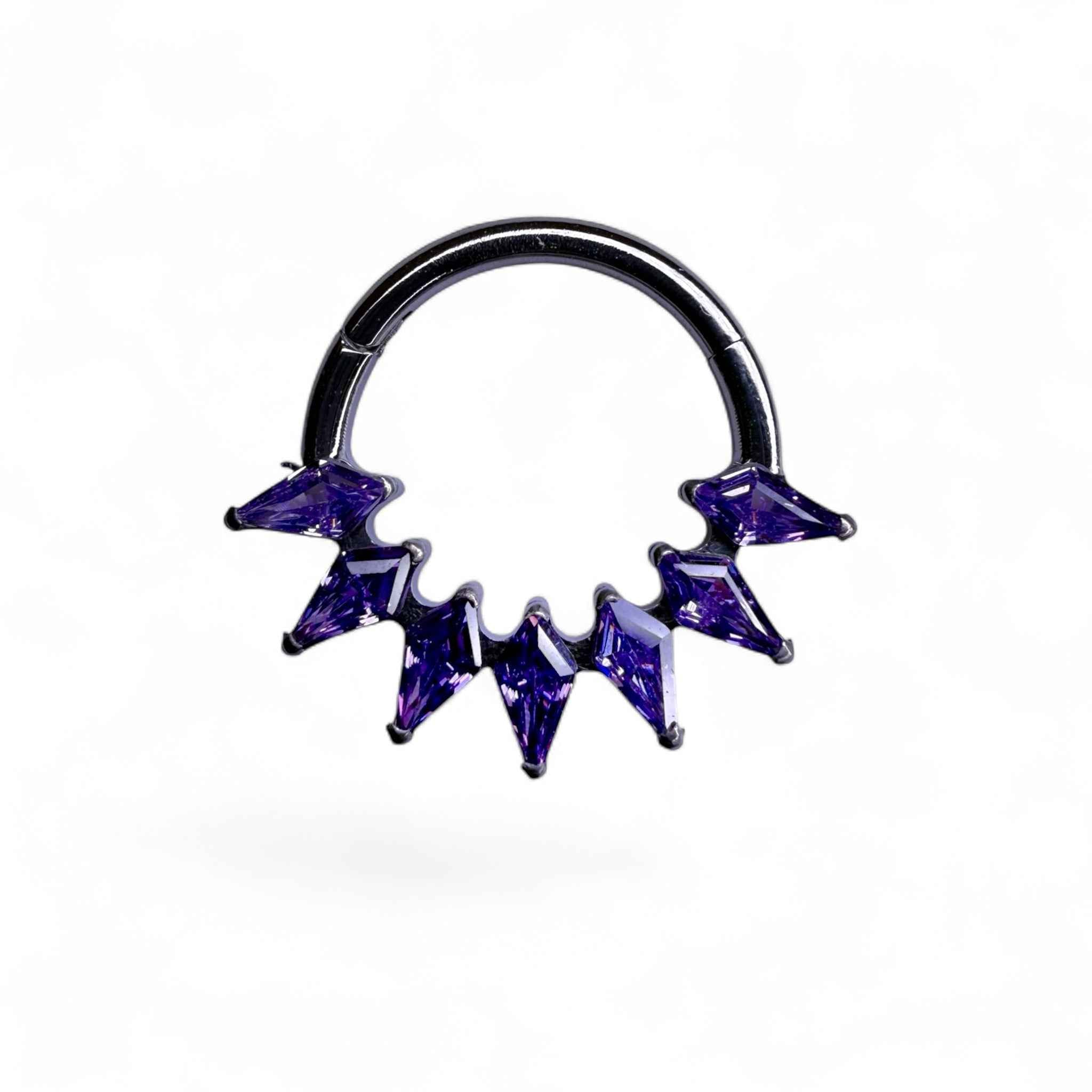 Clicker in titanio con zirconi spike a ventaglio – Zafyra