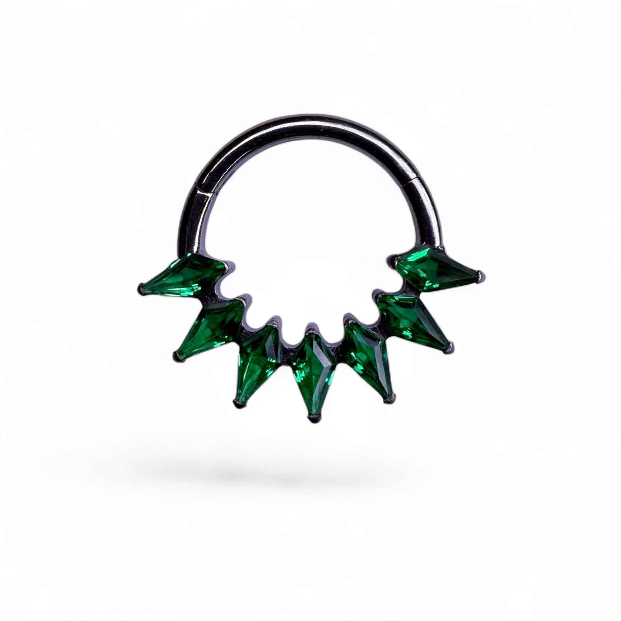 Clicker in titanio con zirconi spike a ventaglio – Zafyra