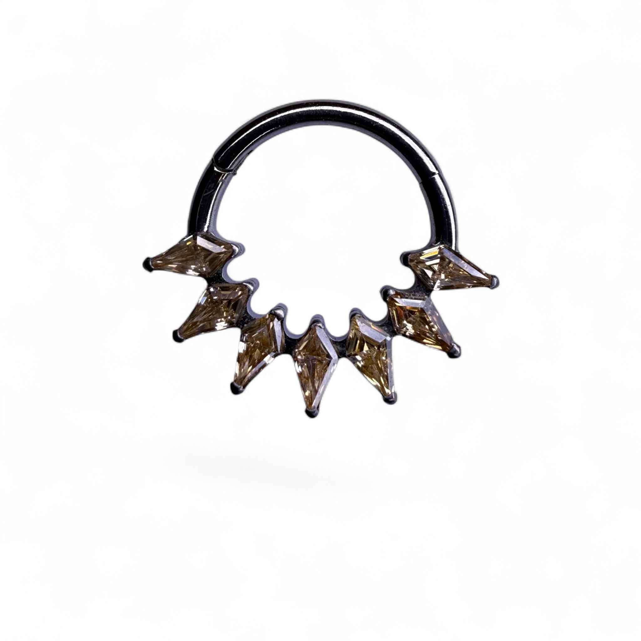 Clicker in titanio con zirconi spike a ventaglio – Zafyra