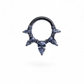 Clicker in titanio con zirconi marquise e pietra centrale – Éloane