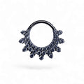 Clicker in titanio con zirconi pavé a cascata – Delphine