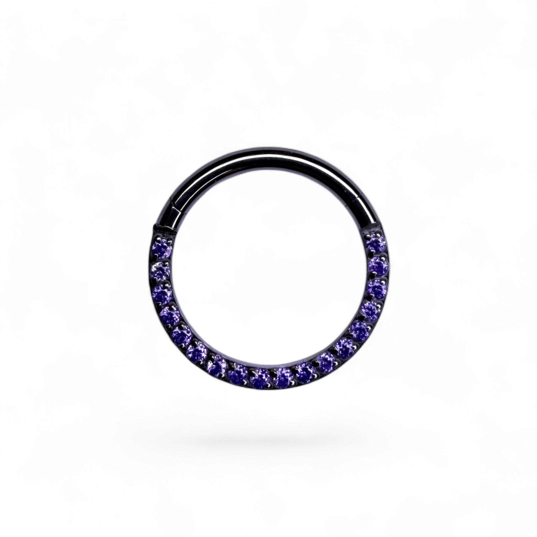 Clicker in titanio con zirconi pavé frontali – Aveline