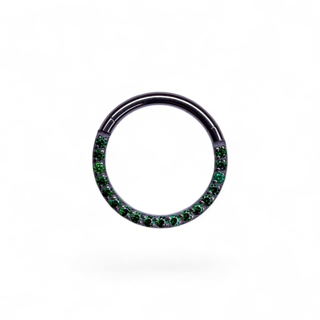 Clicker in titanio con zirconi pavé frontali – Aveline