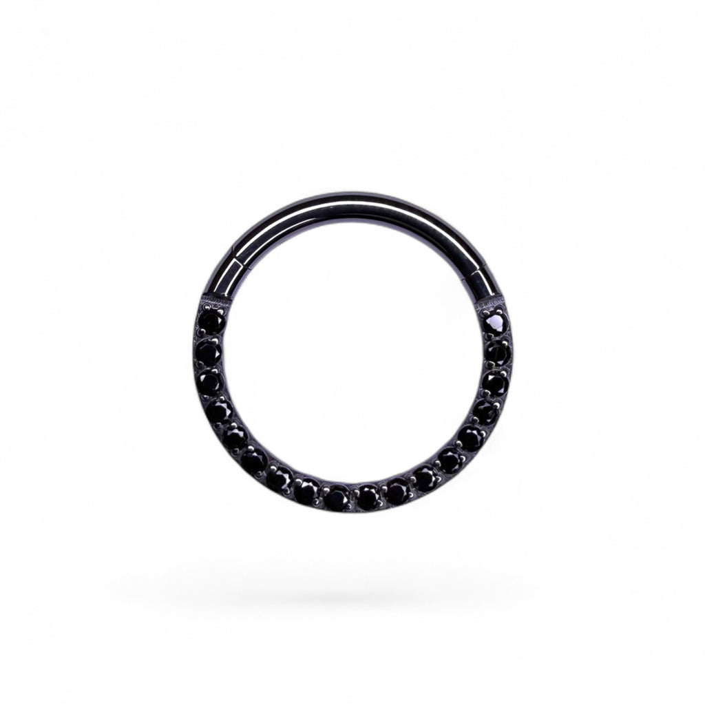 Clicker in titanio con zirconi pavé frontali – Aveline
