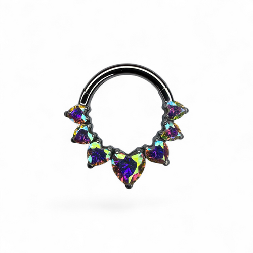 Clicker in titanio con zirconi a cuore – Elysia