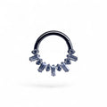 Clicker in titanio con zirconi e baguette – Virelle