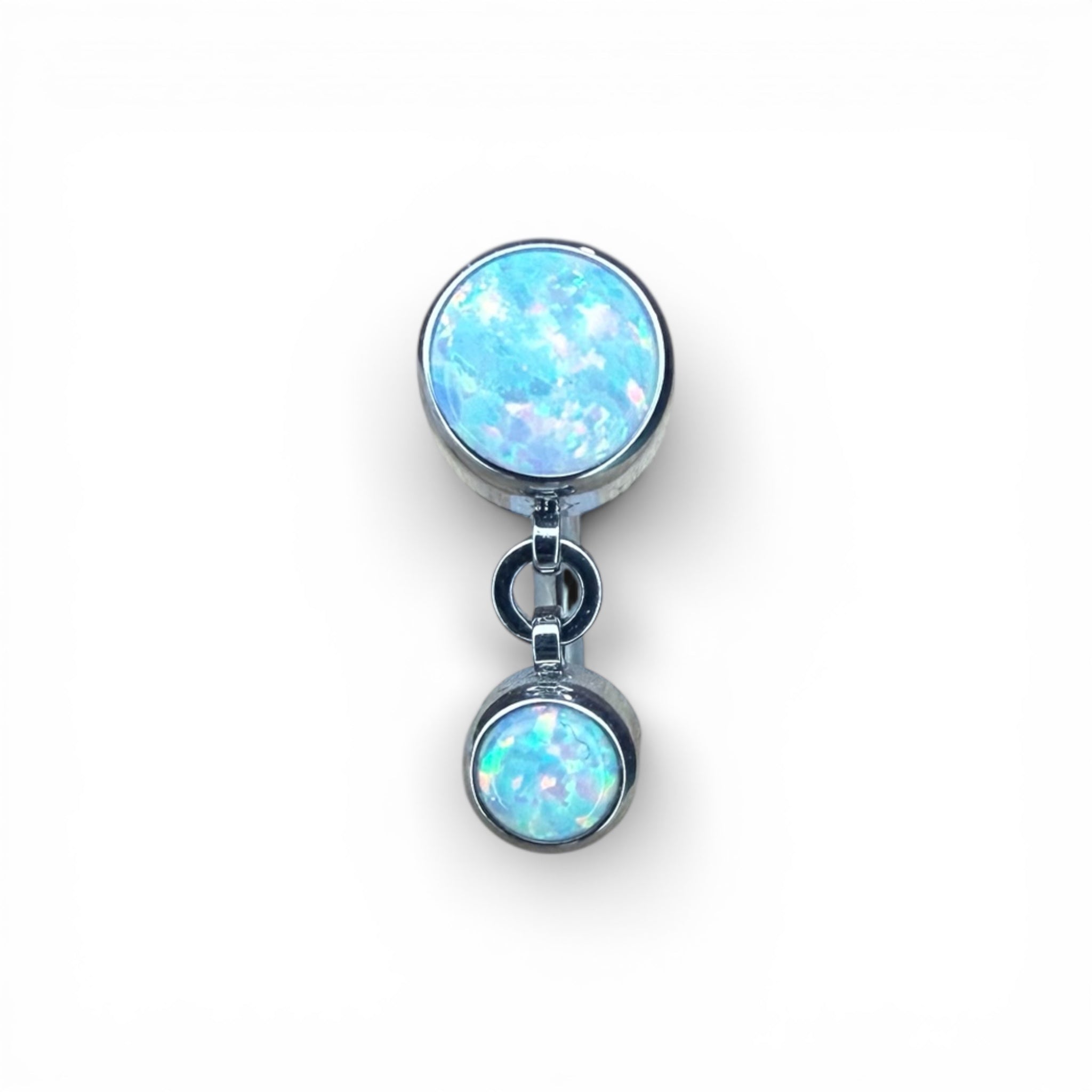 Floating navel in titanio con Swarovski – Aether