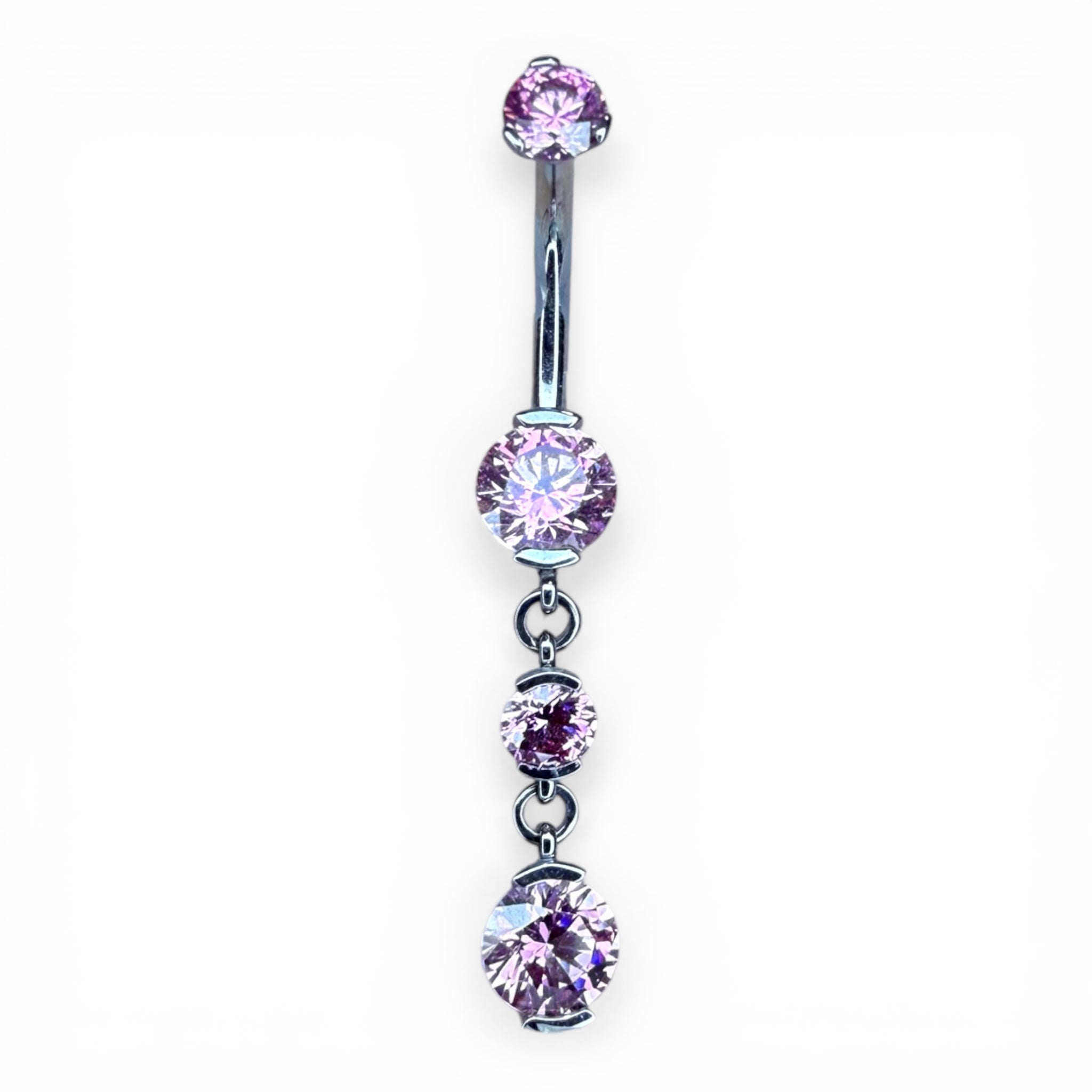 Floating navel in titanio con Swarovski – Orion