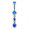 Floating navel in titanio con Swarovski – Orion