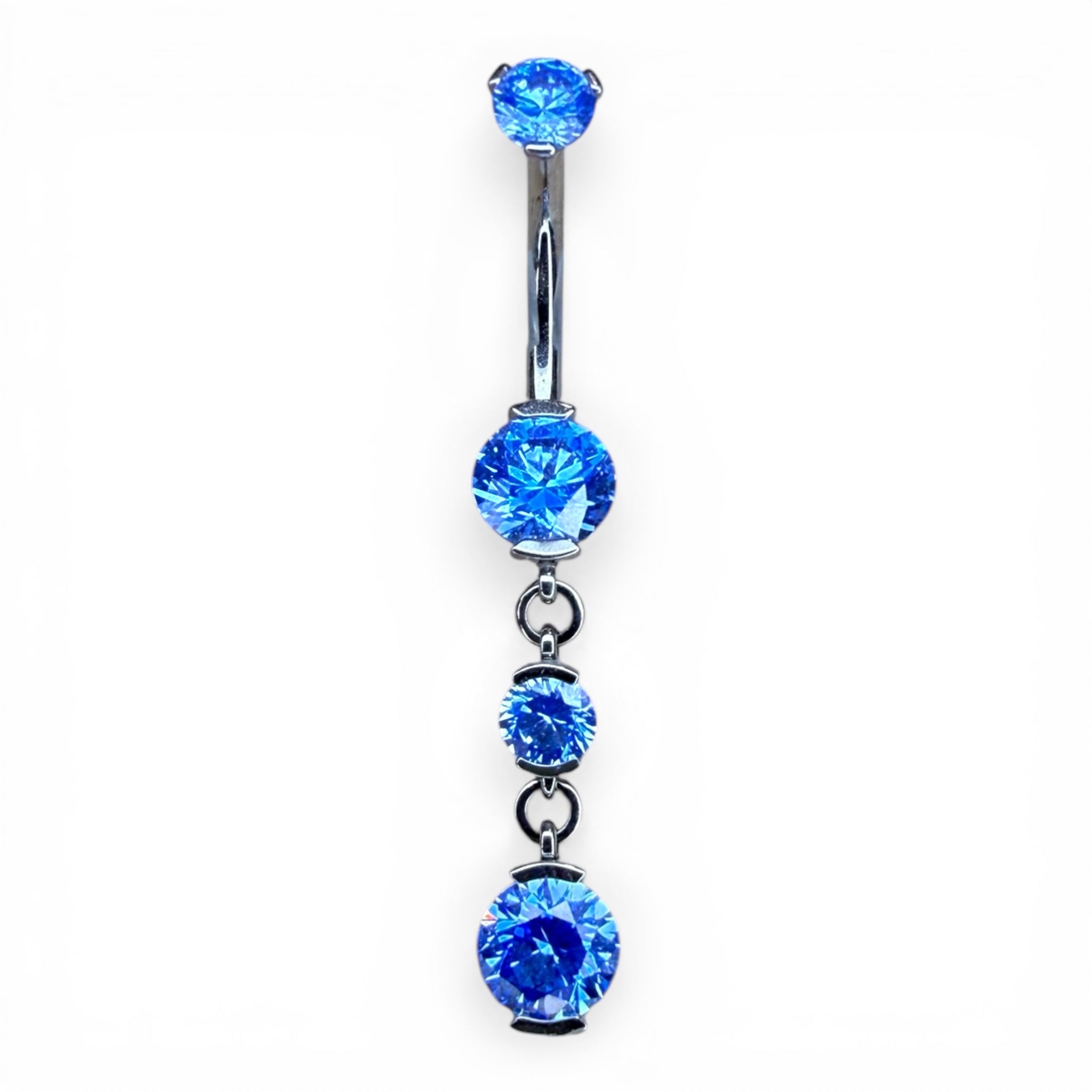 Floating navel in titanio con Swarovski – Orion
