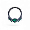 Clicker in titanio con zirconi e marquise centrale – Zirel