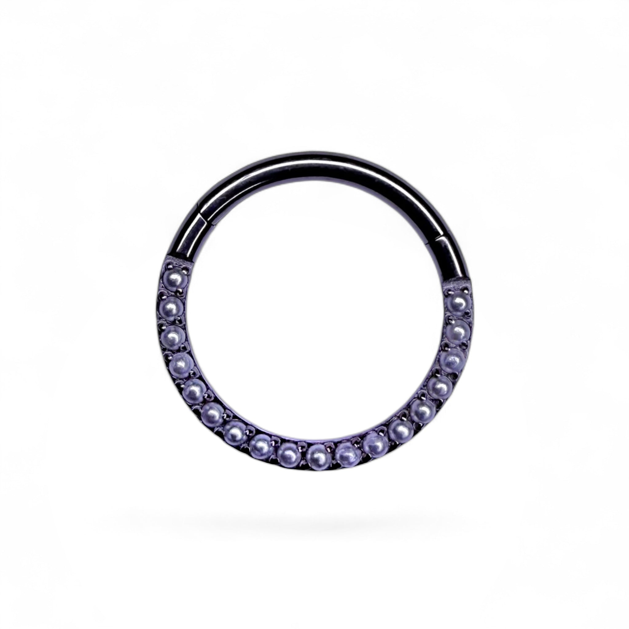 Clicker in titanio con zirconi pavé frontali – Aveline