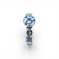 Floating navel in titanio con Swarovski – Aether