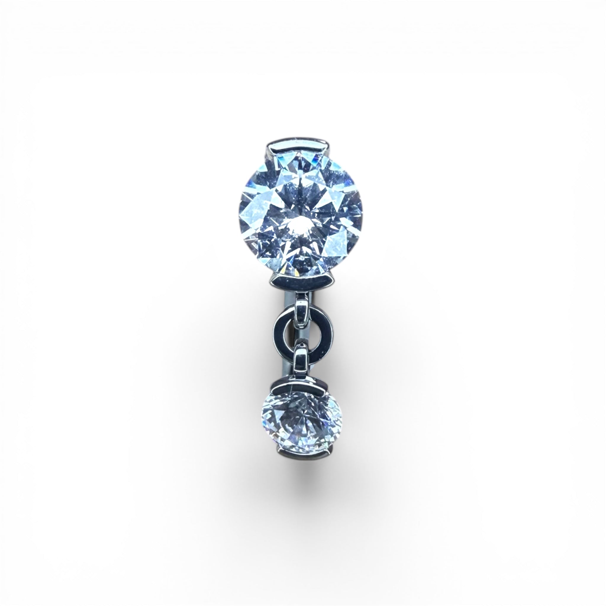 Floating navel in titanio con Swarovski – Aether