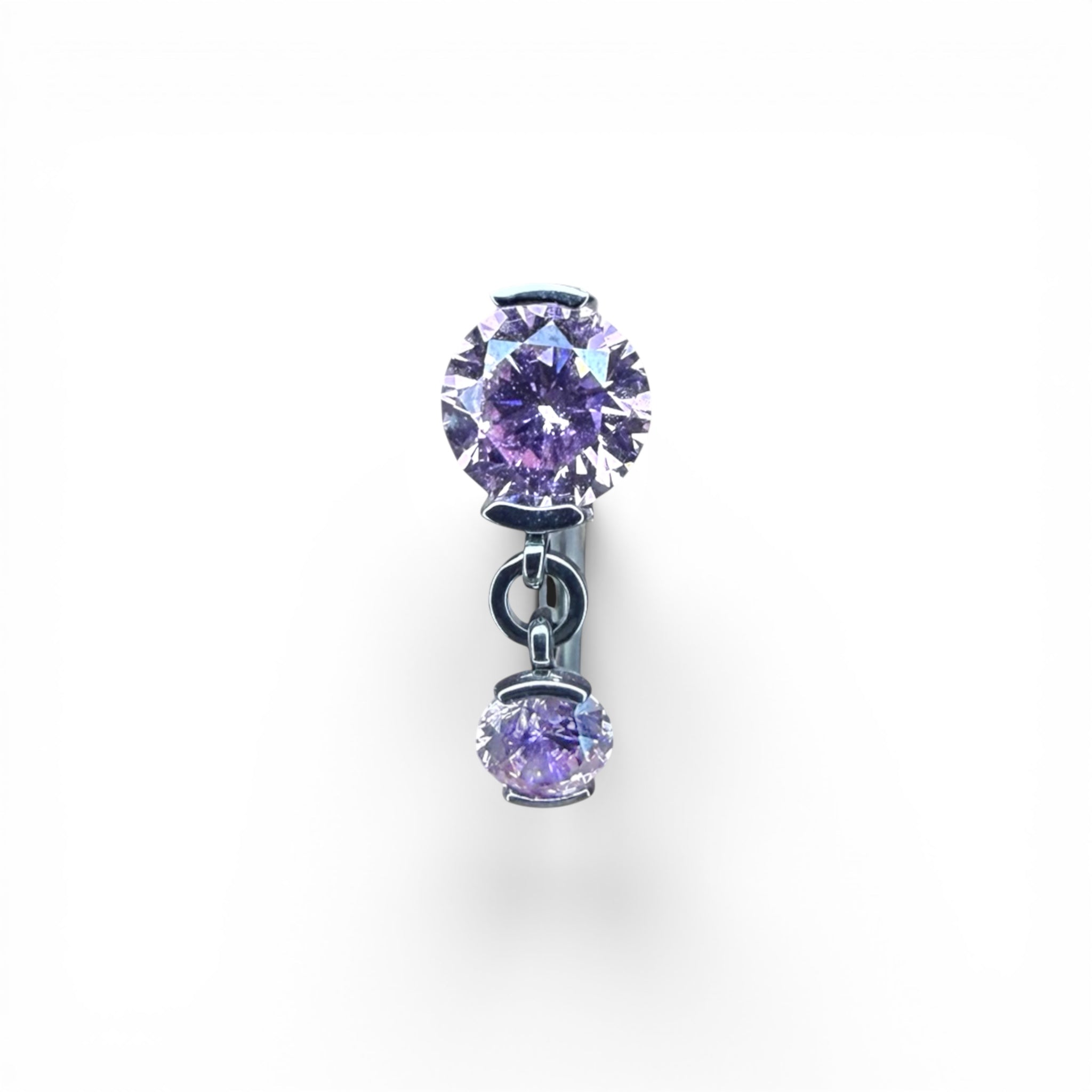 Floating navel in titanio con Swarovski – Aether