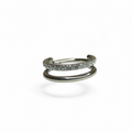 Clicker in titanio doppio anello con pavé