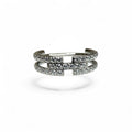 Clicker Titanio Double Row Pavé