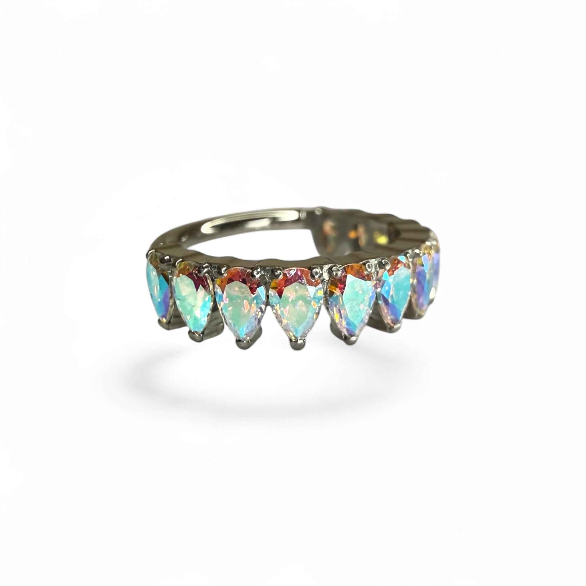 Clicker Titanio Crown Marquise Pavé