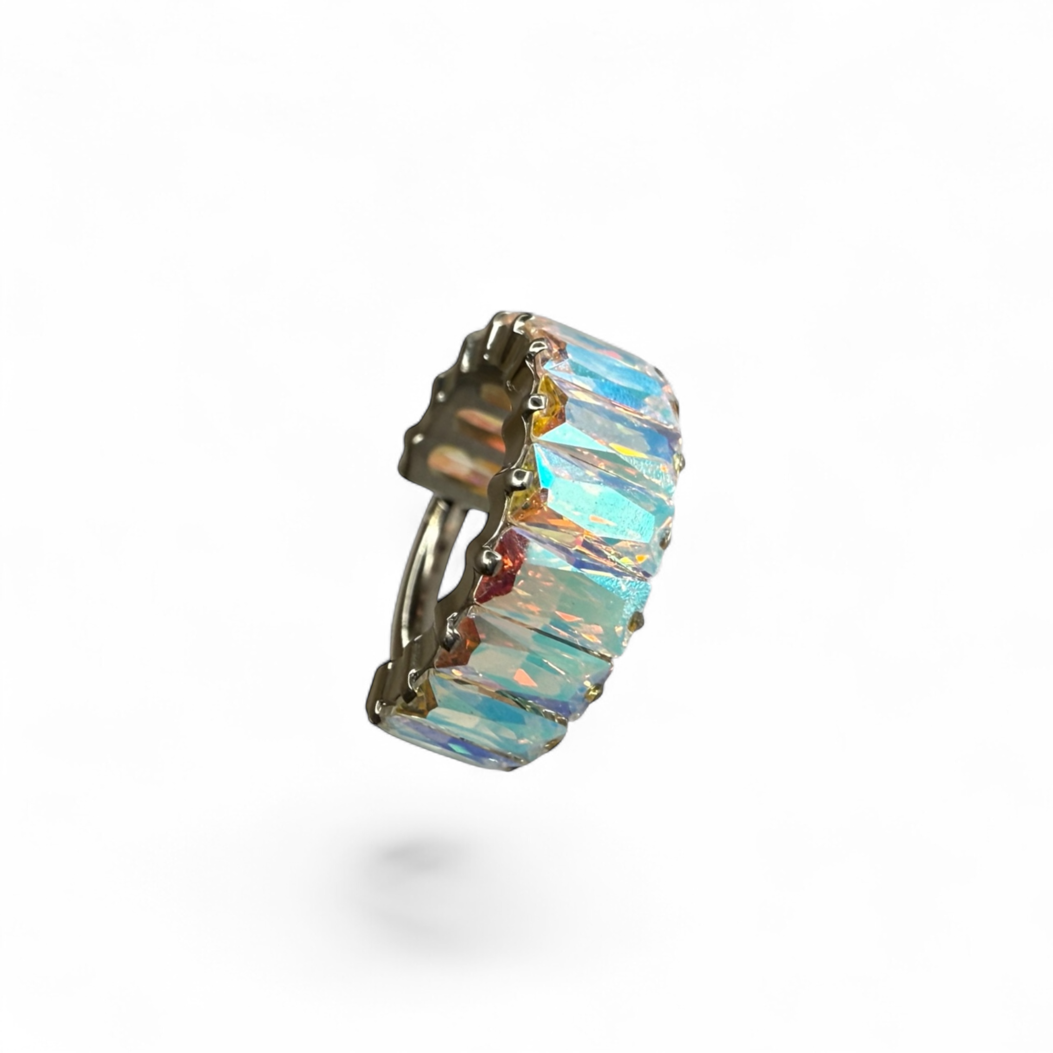 Clicker in titanio fila baguette luminose