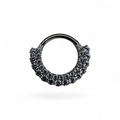 Clicker in titanio con brillanti design pavé