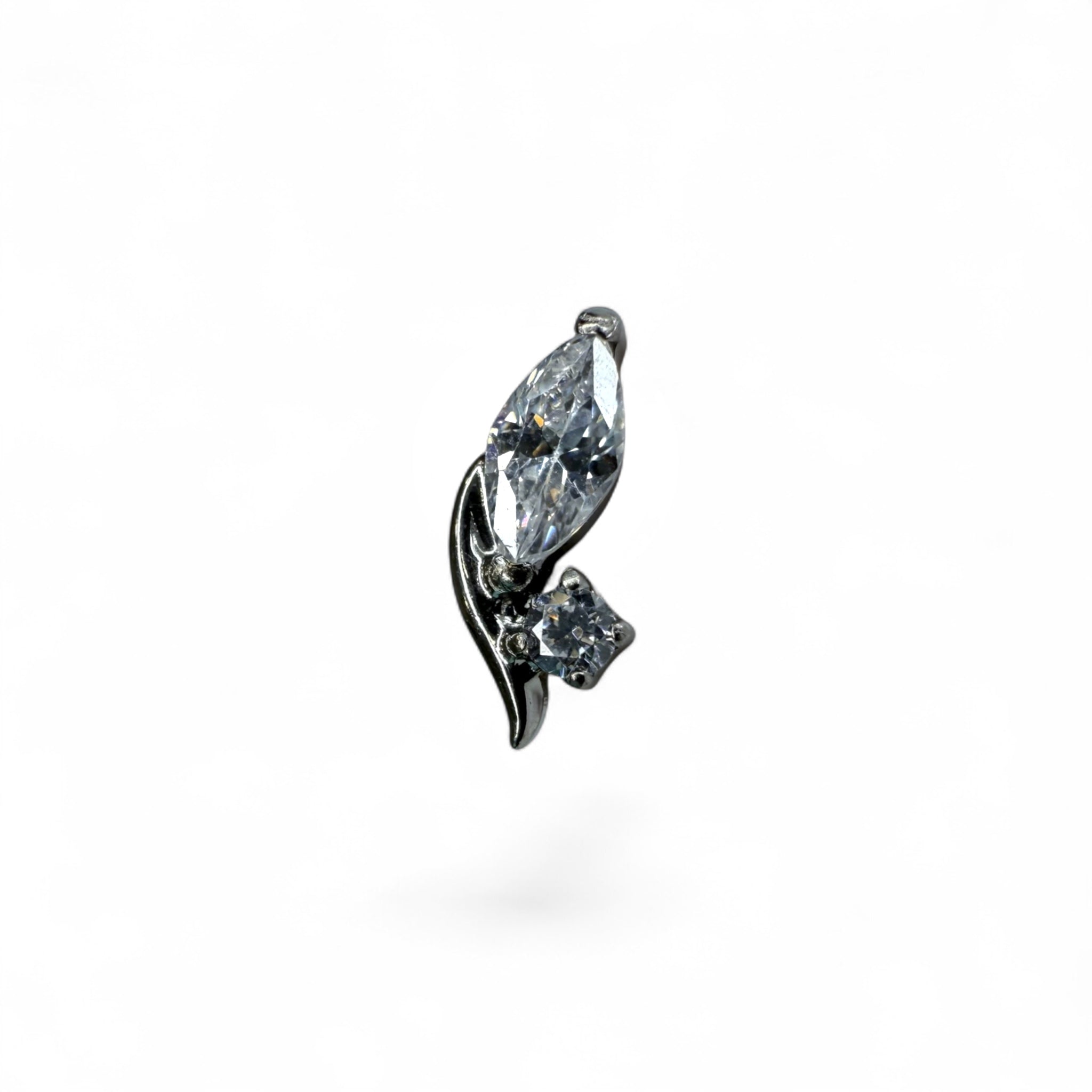 Terminale in titanio marquise con punto luce