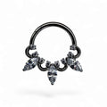 Clicker in titanio marquise con punti luce