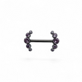 Barretta titanio nipple cluster zirconi rosa push pin