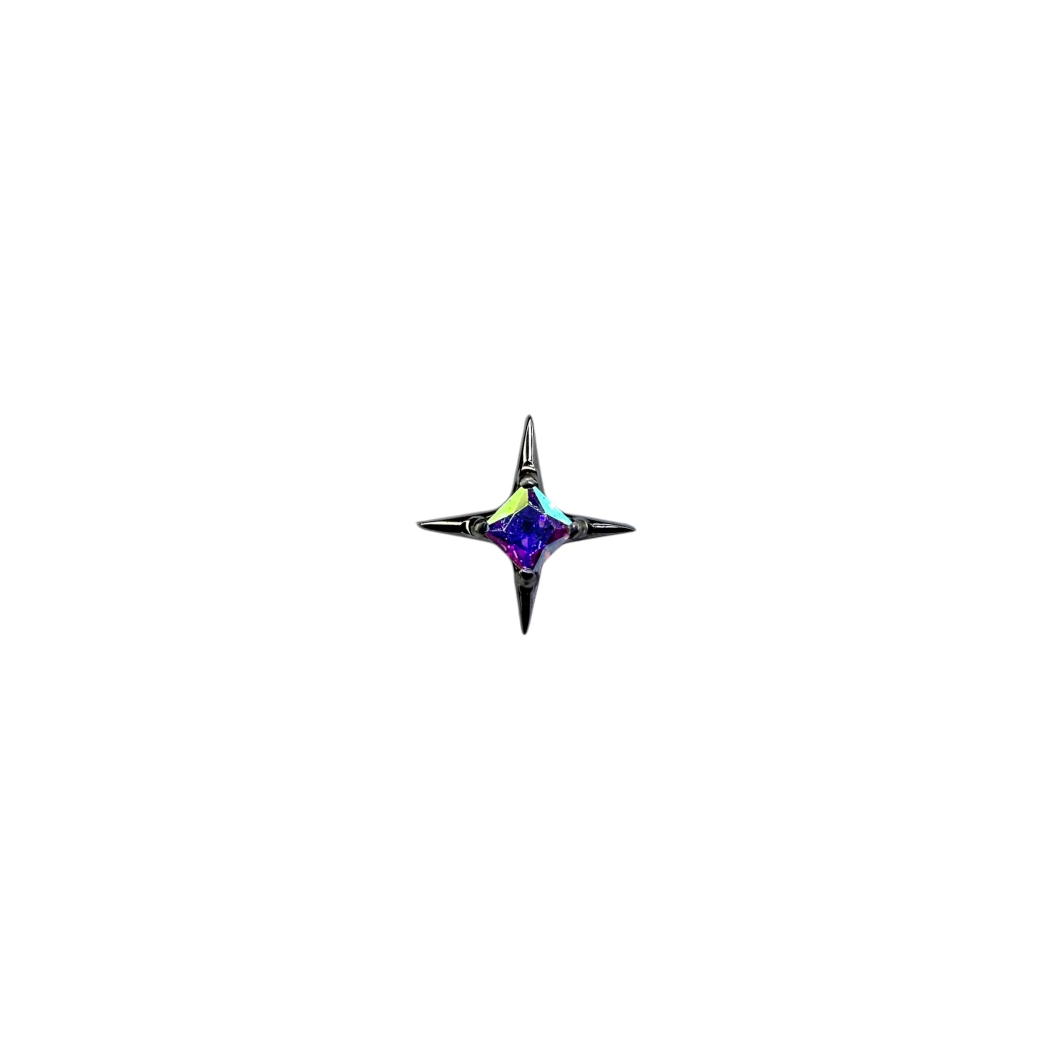 Terminale titanio stella spike con brillante centrale