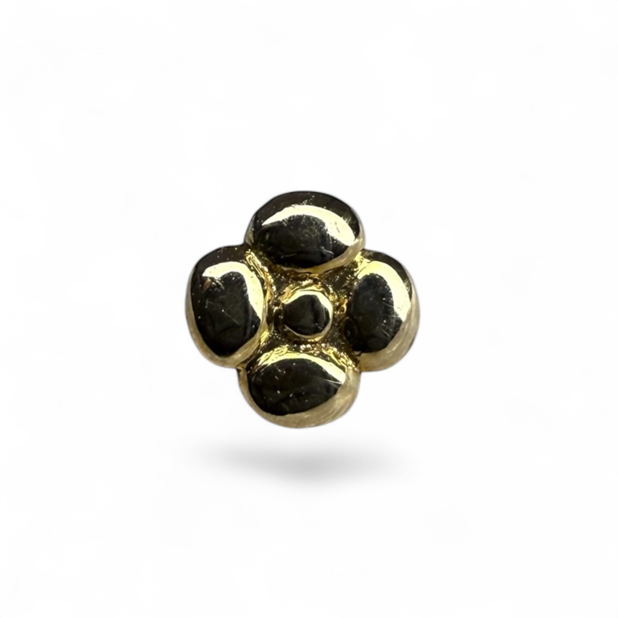 Terminale oro giallo 14k forma fiore